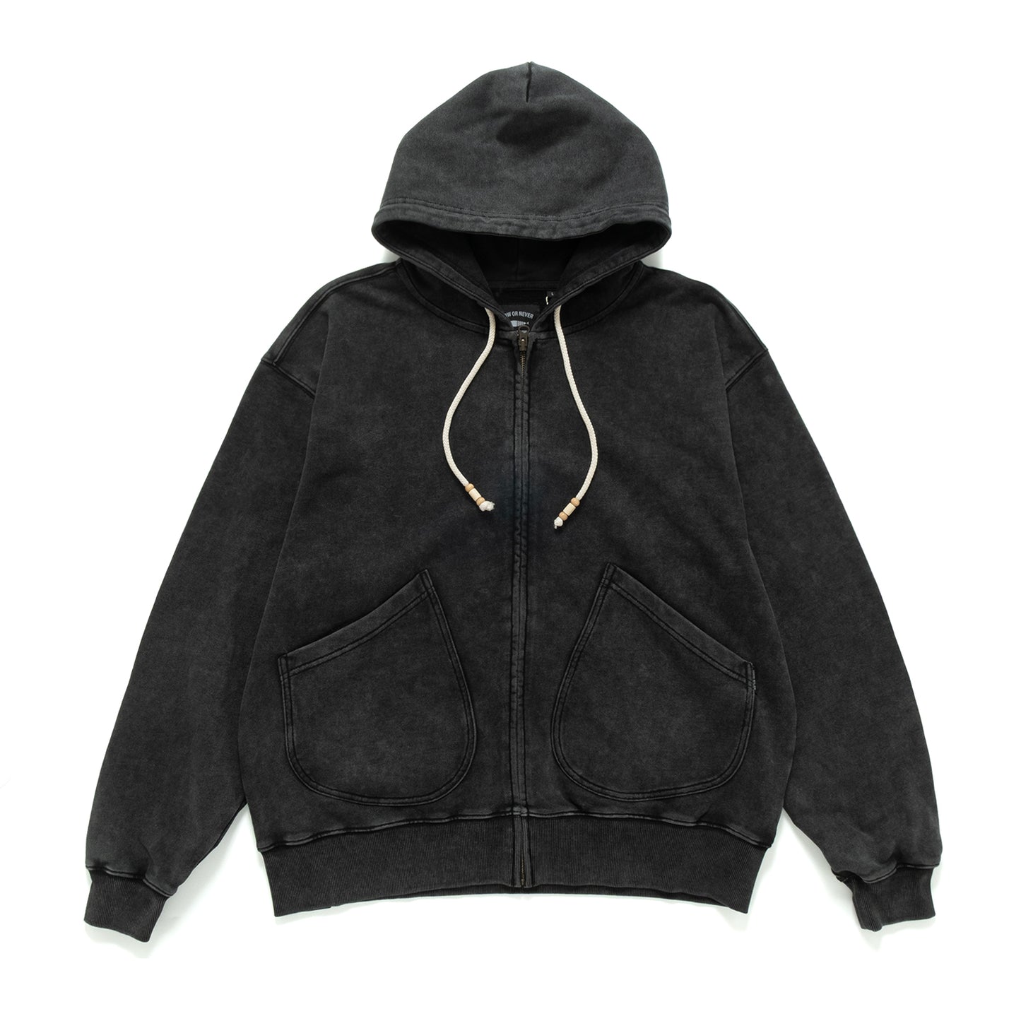 (JK410) Washed Zip Up Jacket