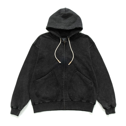 (JK410) Washed Zip Up Jacket