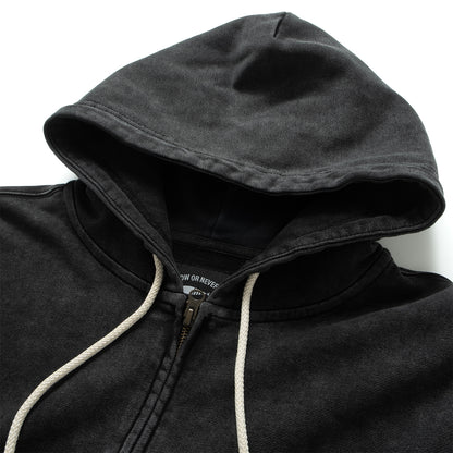 (JK410) Washed Zip Up Jacket