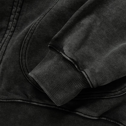 (JK410) Washed Zip Up Jacket