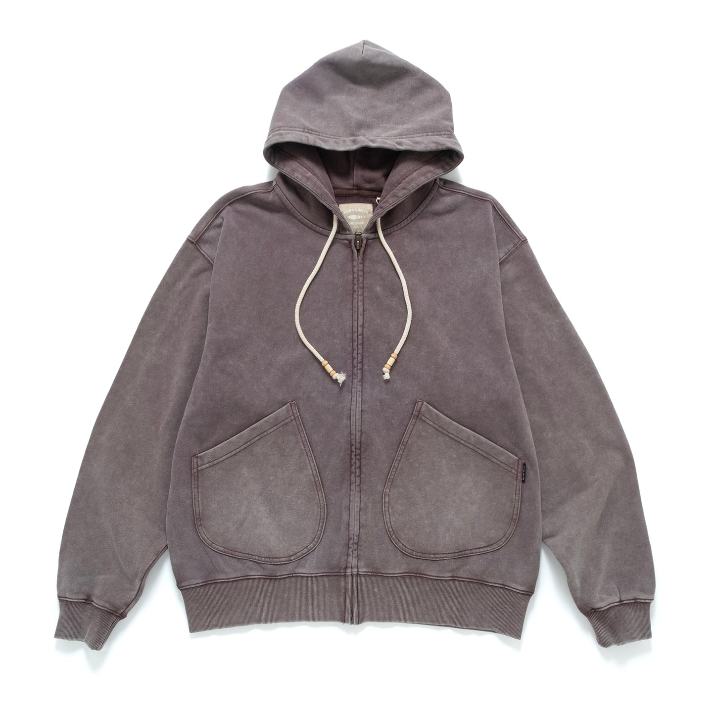(JK410) Washed Zip Up Jacket