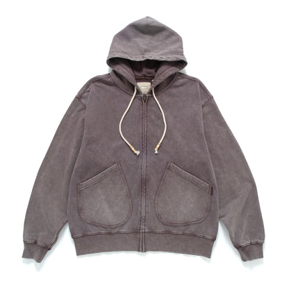 (JK410) Washed Zip Up Jacket