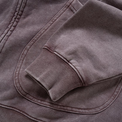 (JK410) Washed Zip Up Jacket