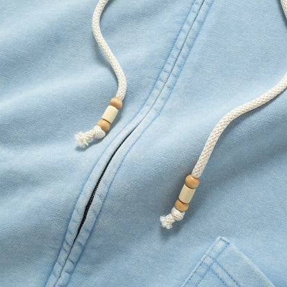 (JK410) Washed Zip Up Jacket