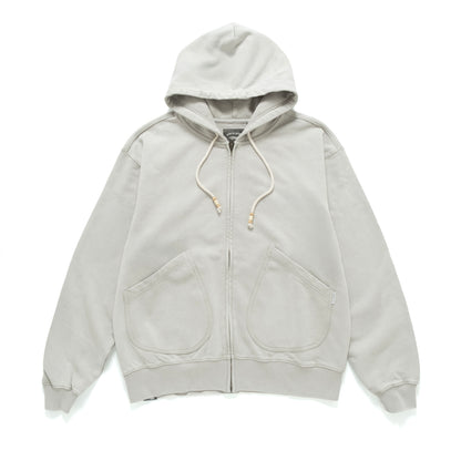 (JK410) Washed Zip Up Jacket