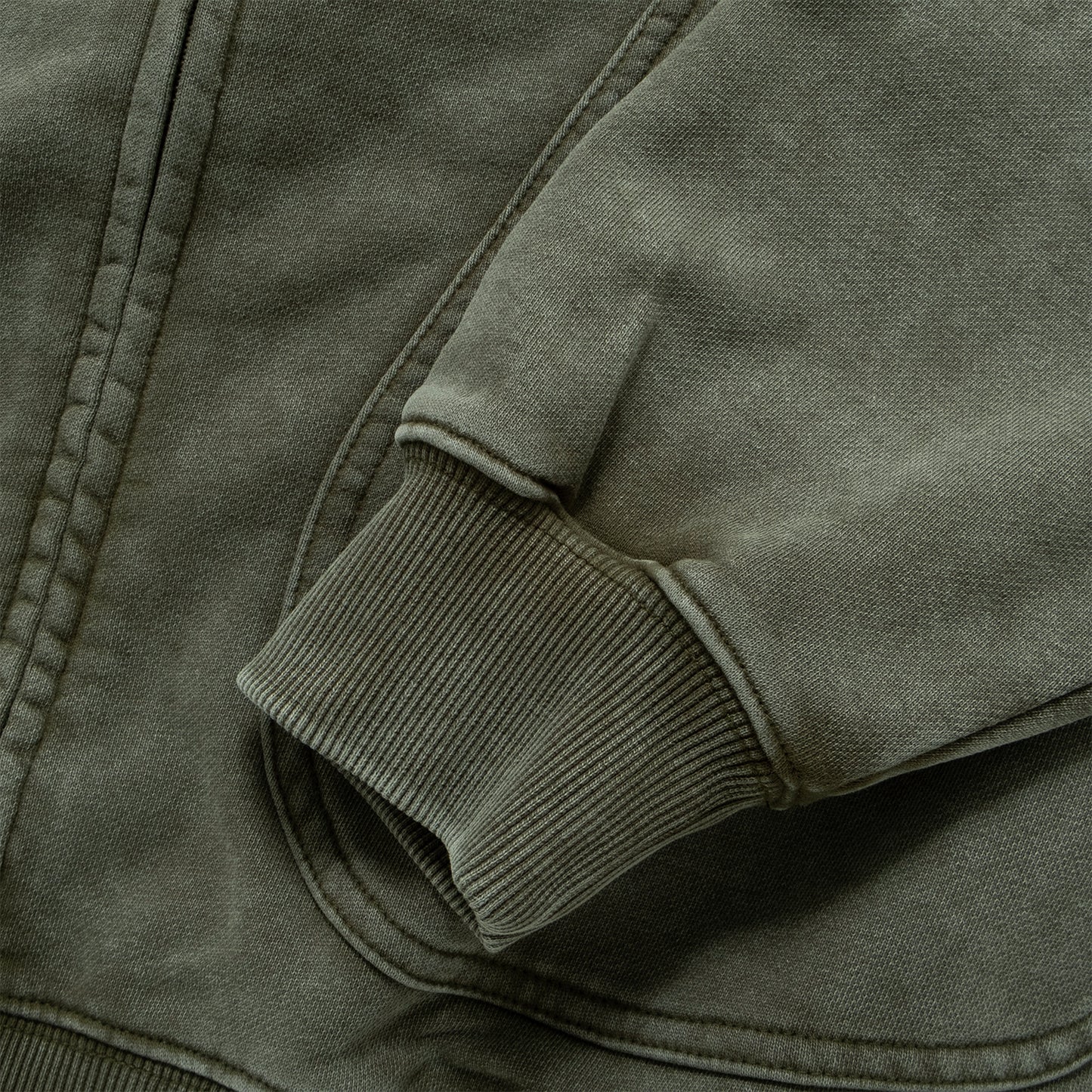 (JK410) Washed Zip Up Jacket