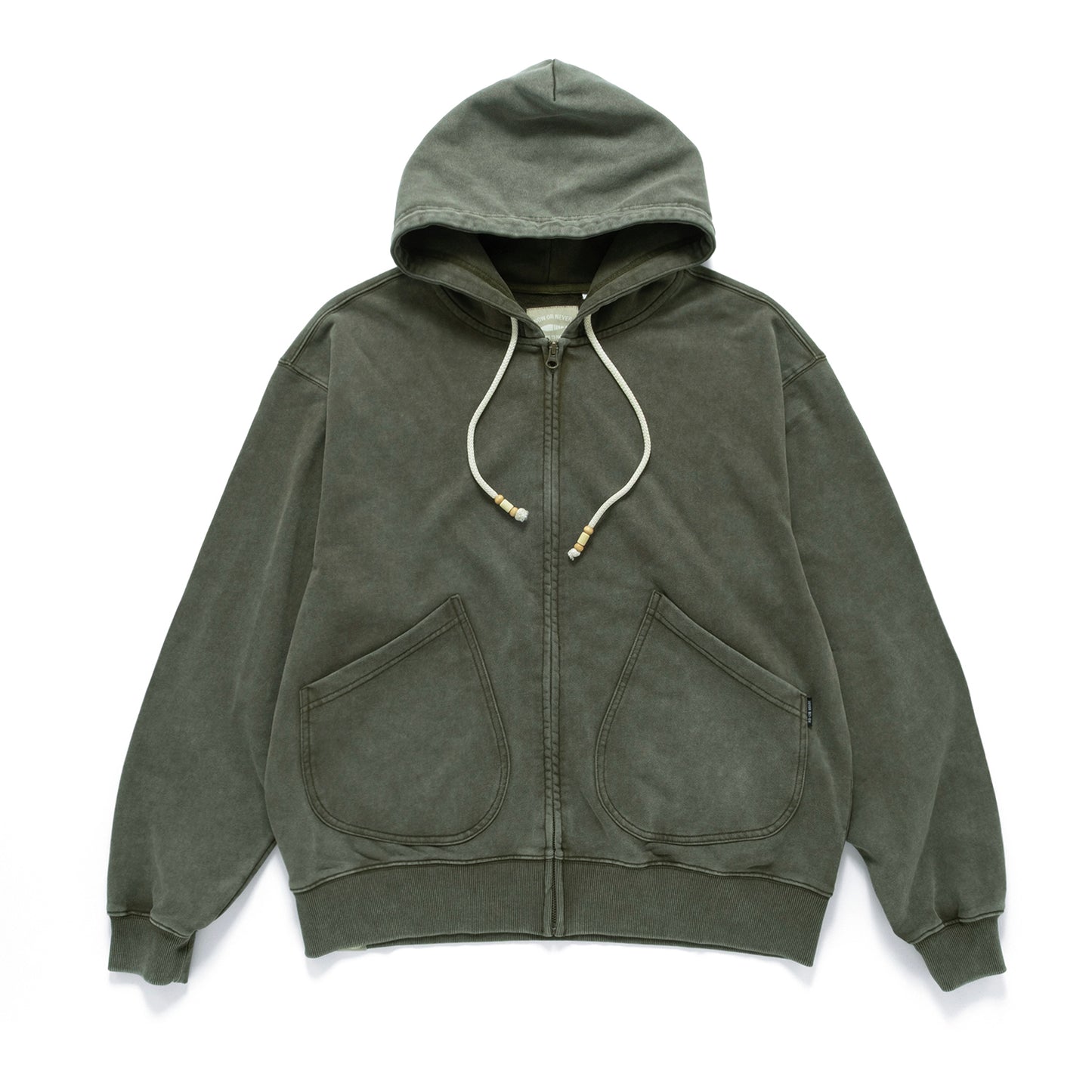 (JK410) Washed Zip Up Jacket