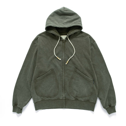 (JK410) Washed Zip Up Jacket