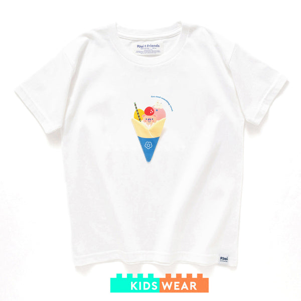 (EX427) Kids Bob Bob Pig Crepe Graphic Tee