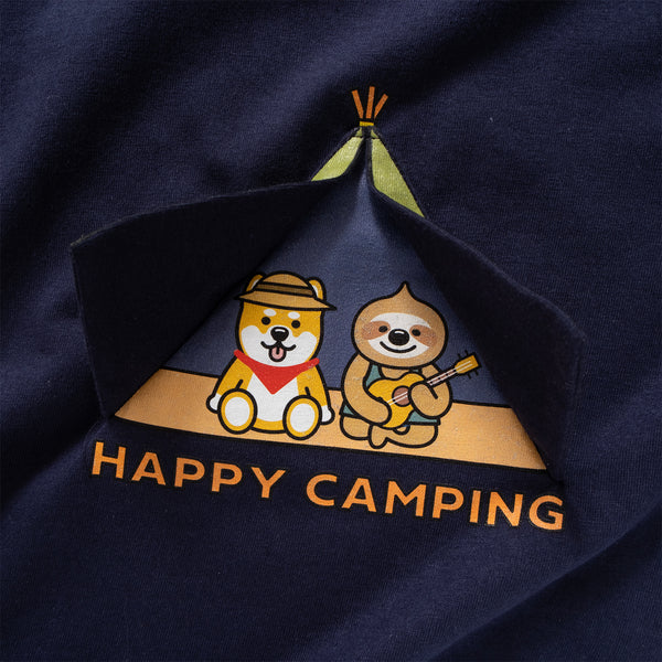 (ZT1393) Kids Happy Camping Graphic Tee
