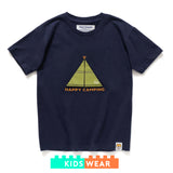 (ZT1393) Kids Happy Camping Graphic Tee