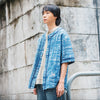 (ST457) Jacquard Denim Baseball Shirt