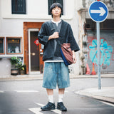 (SP395) Washed Double Knee Jorts