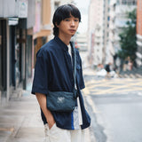 (ST447) Sleeve Patchwork Short Sleeve Shirt