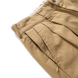 (PT342) 2 Tucks Cotton Twill Pants