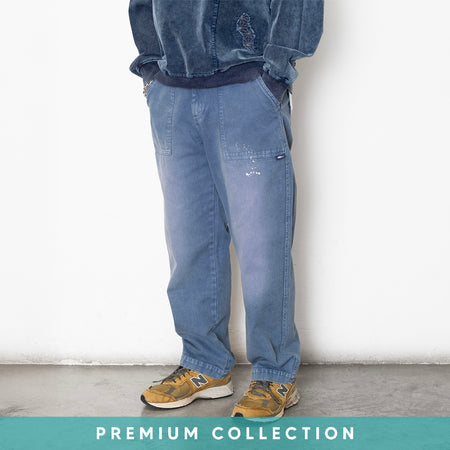 (SW518) 藍染襤褸衛衣