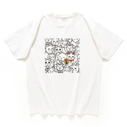 (ZT1607) 招財貓繡花Tee