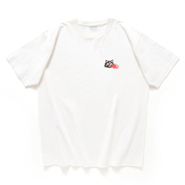 (ZT1857) Catzilla Embroidery Graphic Tee