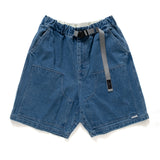 (SP332) Heavy Wash Denim Double Knee Shorts