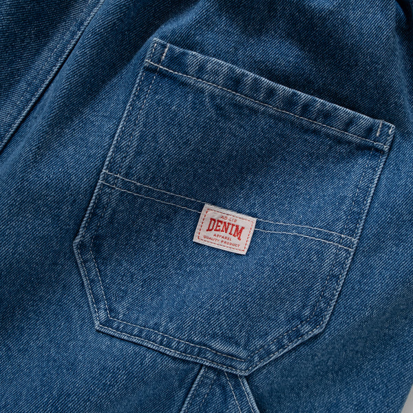 (SP332) Heavy Wash Denim Double Knee Shorts