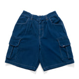 (SP400) Indigo Corduroy Cargo Shorts
