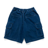 (SP400) Indigo Corduroy Cargo Shorts