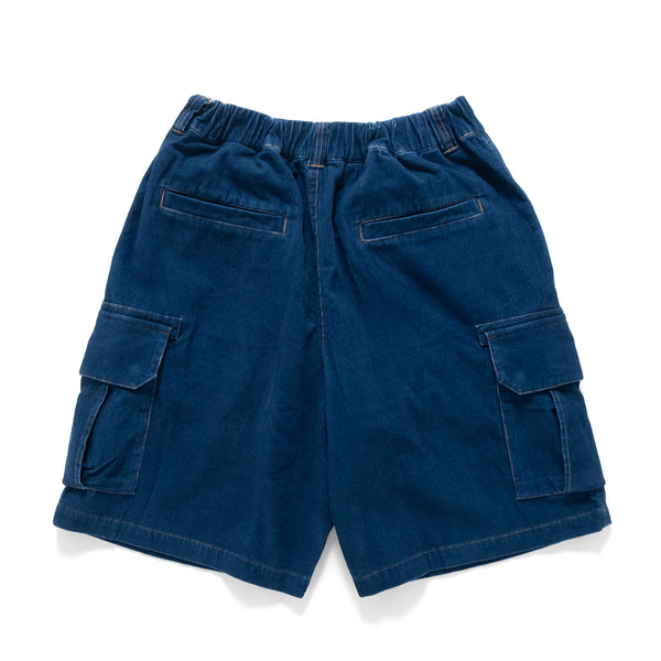 (SP400) Indigo Corduroy Cargo Shorts