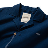 (ST291) Indigo Trimmed Short Sleeve Shirt