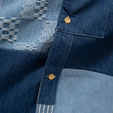 (ST308) Denim Patchwork Shirt