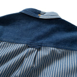 (ST308) Denim Patchwork Shirt
