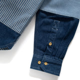 (ST308) Denim Patchwork Shirt