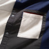 (ST309) Button Down Patchwork Shirt
