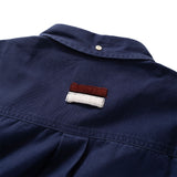 (ST309) Button Down Patchwork Shirt
