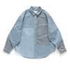 (ST311) Oversize Denim Patchwork Shirt
