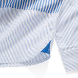 (ST312) Stripe Patchwork Shirt