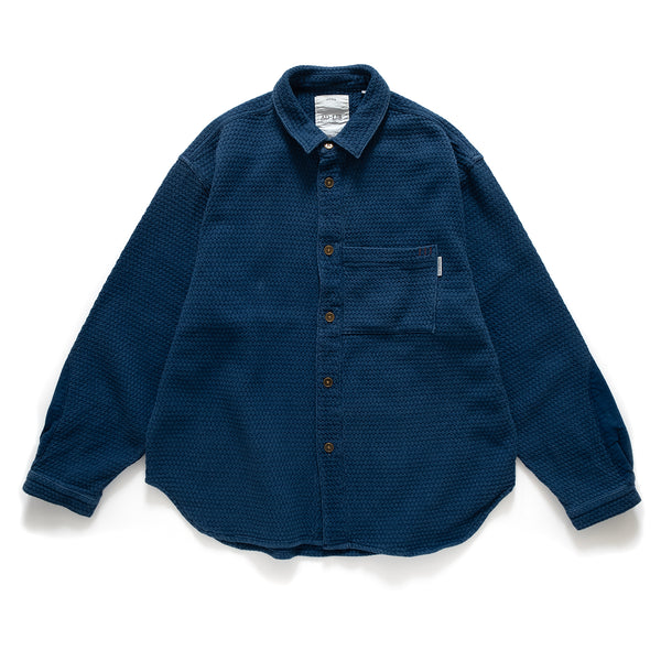 (ST338) Jacquard Indigo Heavyweight Shirt