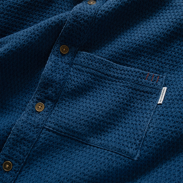 (ST338) Jacquard Indigo Heavyweight Shirt