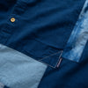 (ST390) Indigo Patchwork Short Sleeve Shirt