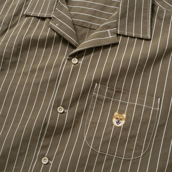 (ST461) Stripe Short Sleeve Shirt