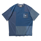 (TP1002) Indigo Patchwork Tee