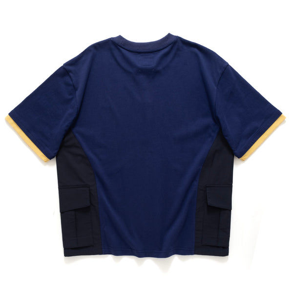 (TP1326) Mix Fabric Side Pocket Tee