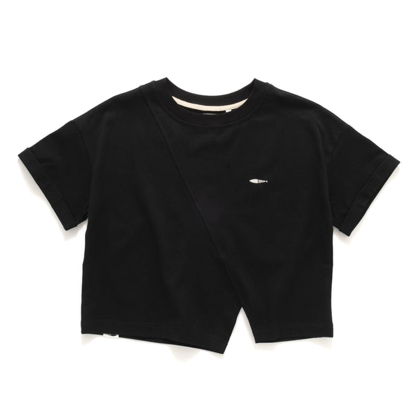 (TP1425) Splited Cropped Tee