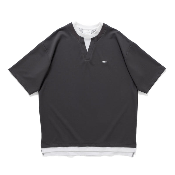 (TP1560) Fake Layer V Neck Tee