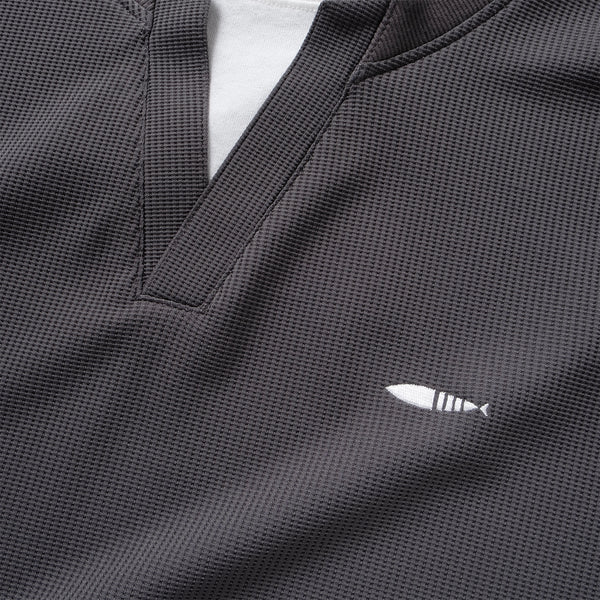(TP1560) Fake Layer V Neck Tee