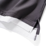 (TP1560) Fake Layer V Neck Tee