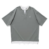 (TP1560) Fake Layer V Neck Tee