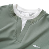 (TP1560) Fake Layer V Neck Tee