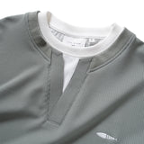 (TP1560) Fake Layer V Neck Tee