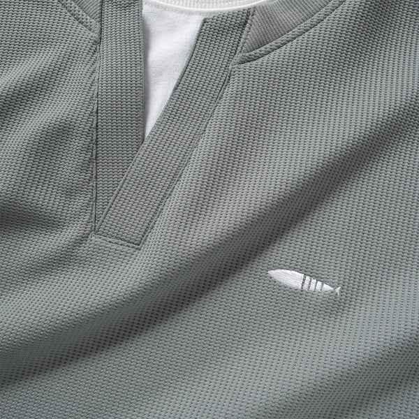 (TP1560) Fake Layer V Neck Tee