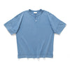 (TP1578) Washed Henley Neck Tee